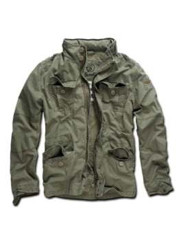 [M Olive] Brandit Britannia Jacka i Militär Vintage Stil Military Field Jacket