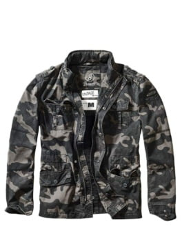 [XL Dark Camo] Brandit Britannia Jacka i Militär Vintage Stil Military Jacket