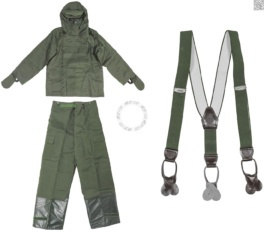 [2] Czech & Slovak Army FOP 85 Chemical Protective Suit 3-piece Skyddsdräkt