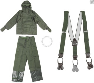 [6] Czech & Slovak Army FOP 85 Chemical Protective Suit 3-piece Skyddsdräkt