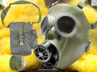 [L] MC-1 Gasmask + NATO Filter & Väska - Polish Army Military Gas Mask