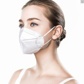 3-PACK Vita KN95 (FFP2) Allergivänliga Munskydd - Tyg Mask i 5-Lager