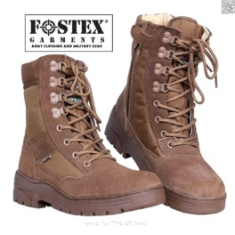 [38] Fostex Light Sniper Side-Zip Boots Brown Officers Kängor Vardagskängor