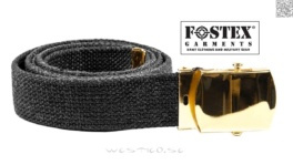 [130cm] Fostex Canvas Web Belt with Gold Buckle - Bälte med Guld Spänne