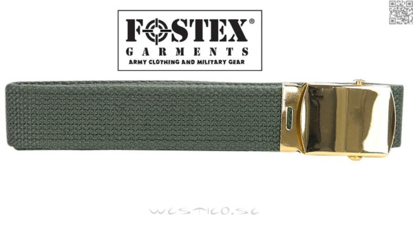 [130cm] Fostex Canvas Web Belt with Gold Buckle - Bälte med Guld Spänne