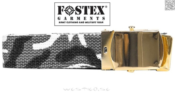 [130cm] Fostex Canvas Web Belt with Gold Buckle - Bälte med Guld Spänne