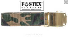 [130cm] Fostex Canvas Web Belt with Gold Buckle - Bälte med Guld Spänne