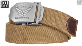 [115cm Coyote] 101 INC U.S. Air Force Web Belt - USA Military Bälte Livrem