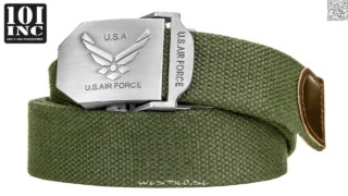 [130cm Green] 101 INC U.S. Air Force Web Belt - USA Military Bälte Livrem